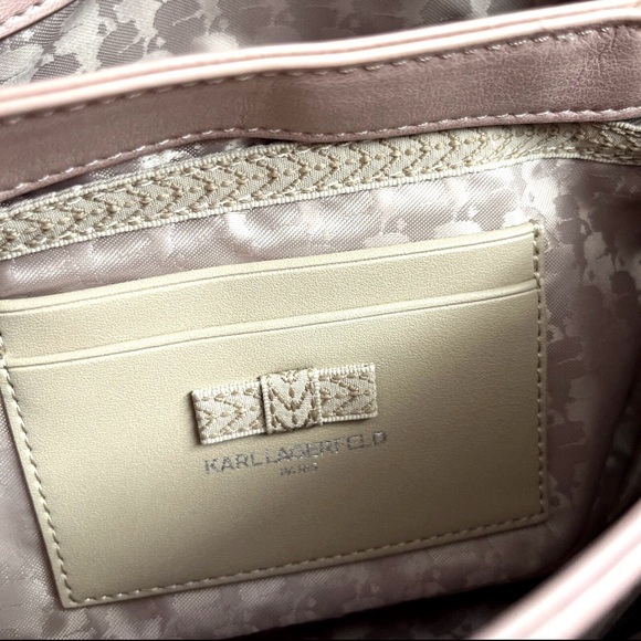 Karl Lagerfeld Pink Studded Shoulder Bag - Picture 6 of 9